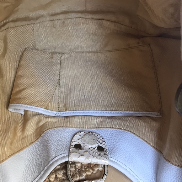 Cole Haan G Series White & Gold Handbag - Picture 7 of 11